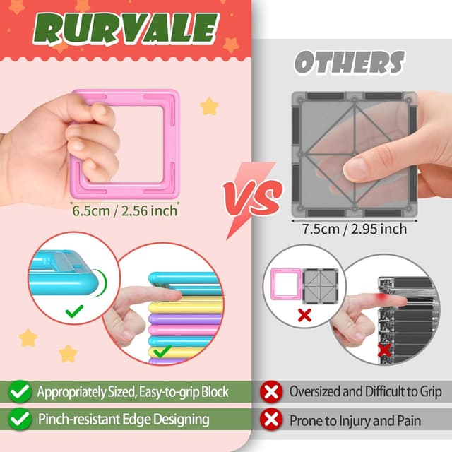 Detalle 2 de Magnetic Tiles 44pc Toddler STEM Toys