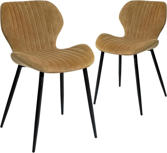 Imagen de CangLong Set 2 sedie in velluto marrone en OfertitasTOP