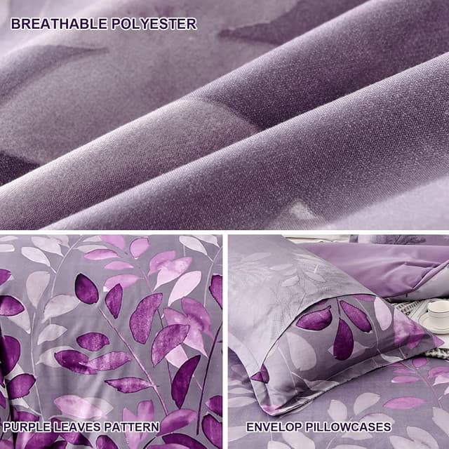 Thumbnail 6 de DJY Purple Duvet Cover Double 200x200cm