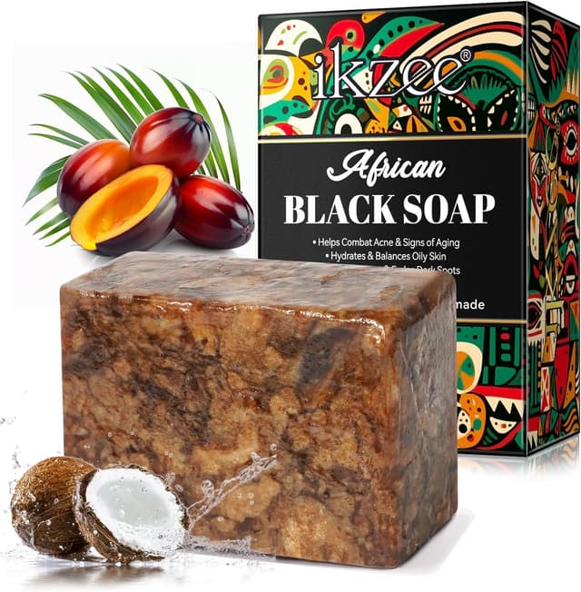 Detalle de African Black Soap Sapone Nero Africano 100g