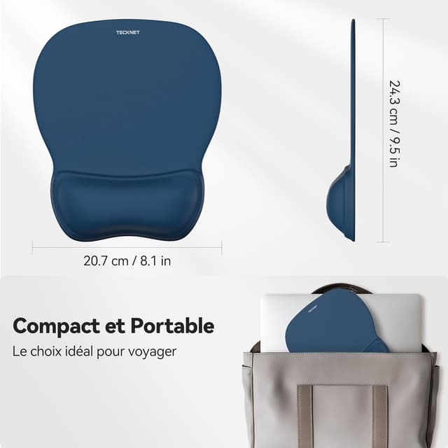Thumbnail 6 de TECKNET Tapis souris ergonomique Gel Bleu