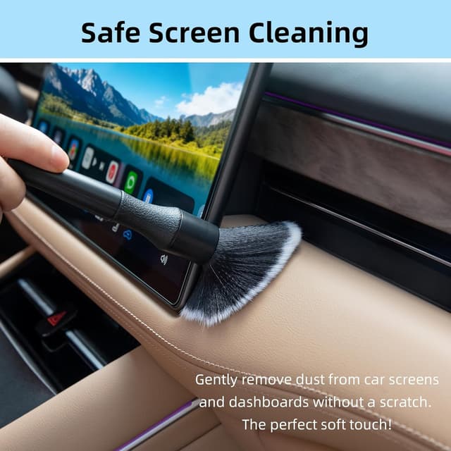 Detalle de TICARVE 10-Piece Car Interior Detailing Cleaning Kit (screen cleaner cloth, gels, wipes & brushes)