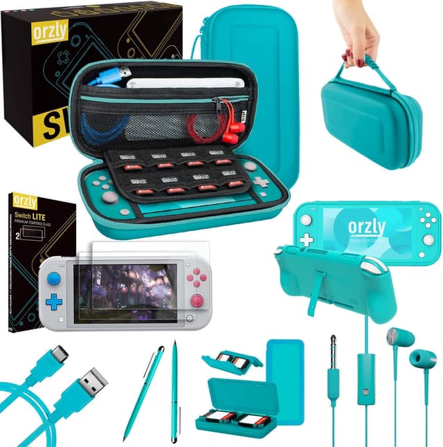Detalle de Switch Lite accessories bundle, Orzly case