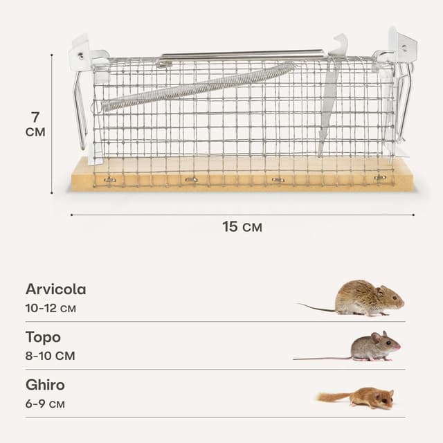 Thumbnail 4 de Praknu Trappola per topi viva 4 pezzi 🐭