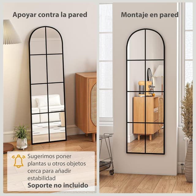 Thumbnail 3 de HOMCOM Espejo Ventana 40x160 Negro