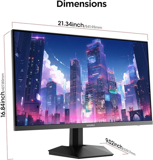 Detalle 2 de KOORUI G2421V Monitor gaming QHD 24" 180Hz