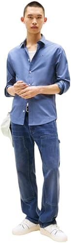 Detalle de Tommy Jeans TJM Camisa manga larga azul XS