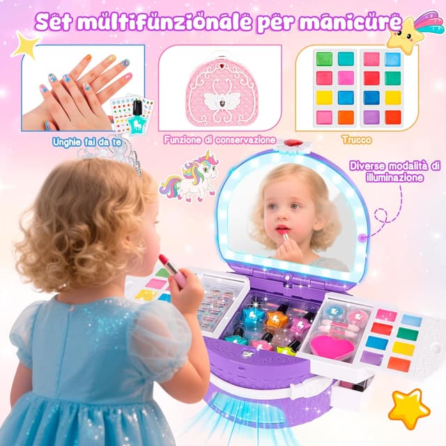 Detalle de Kit manicure nail art bambina 6-12 anni