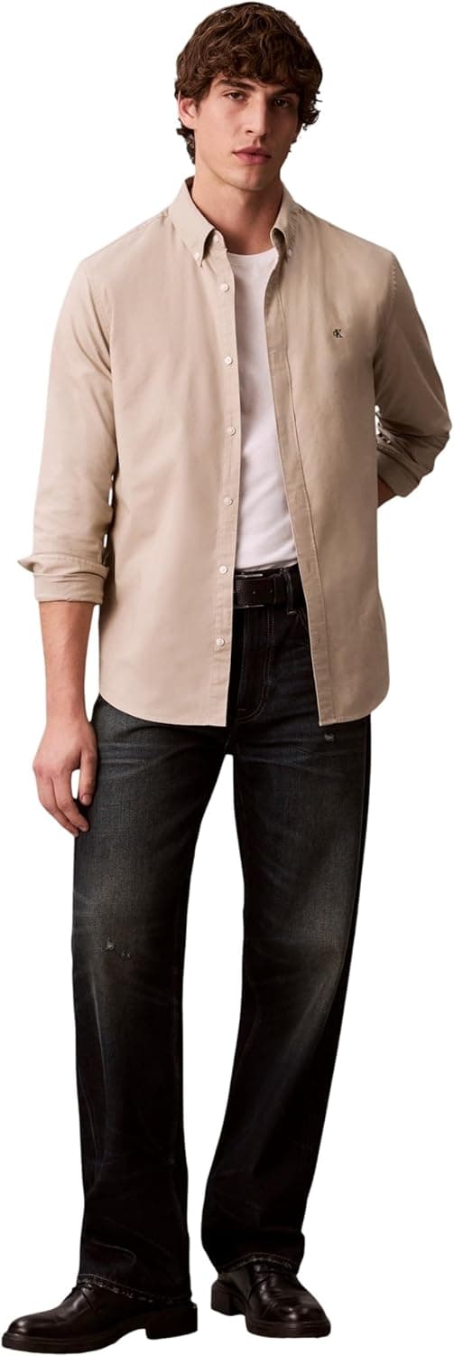 Detalle de Calvin Klein Men’s Classic Solid Oxford Shirt