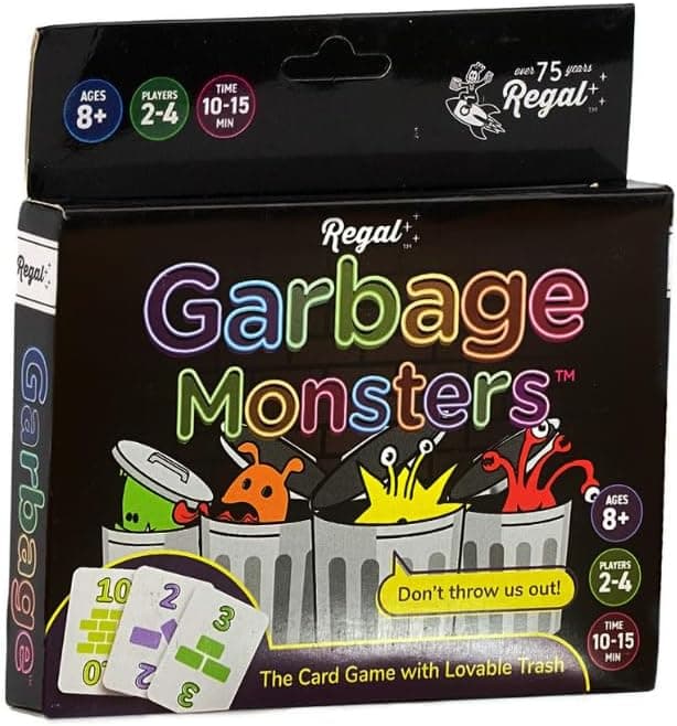 Detalle de Regal Games Garbage Monsters Card Game Set (16 cards) for 2–4 players