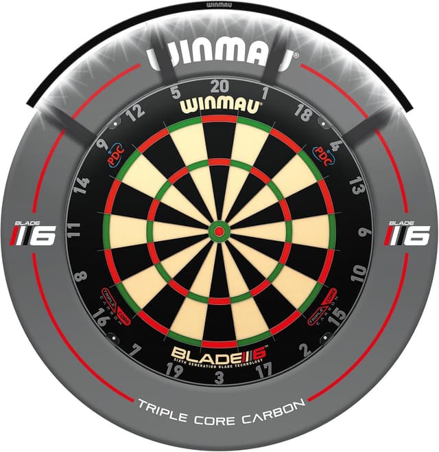 Detalle 2 de WINMAU Polaris Dartboard Light (Sleek Black) – 120° magnetic dartboard light