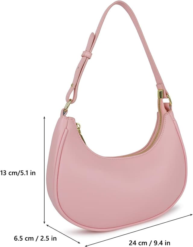 Detalle 2 de Barabum Retro Classic Hobo Clutch Shoulder Tote with Zipper Closure for Women