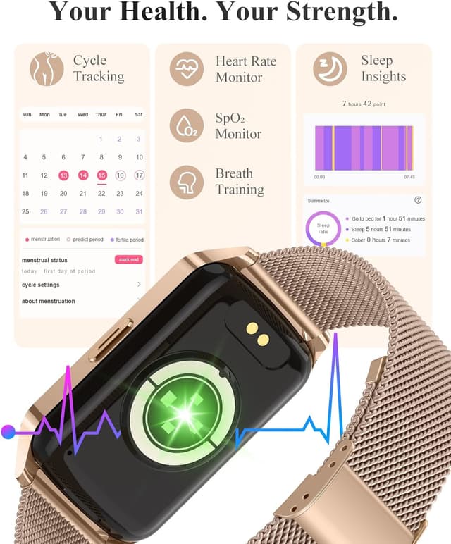 Detalle 2 de Paybay Fitness Tracker Watch (1.57-inch HD) with IP68, step counting, sleep monitor and 110+ sports modes