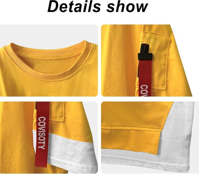 Thumbnail 4 de Covisoty Kurzarm T-Shirt aus Baumwolle