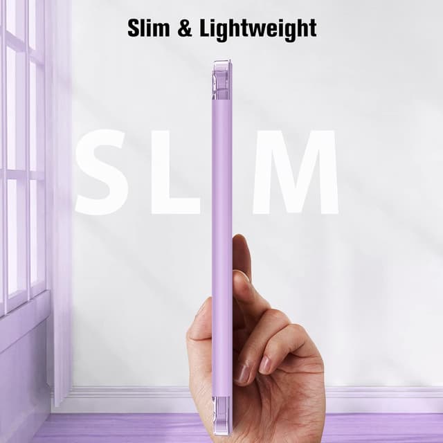 Detalle de Fintie Hülle für iPad A16 (11. Generation, 11 Zoll 2025) & iPad 10 (10,9 Zoll 2022) mit Stifthalter – ultradünn, Lavendel