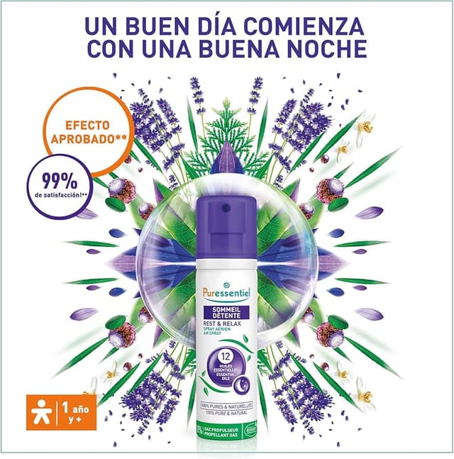 Thumbnail 2 de Puressentiel Sueño Spray Aéreo 12 Aceites Esenciales 75 ml 🌙