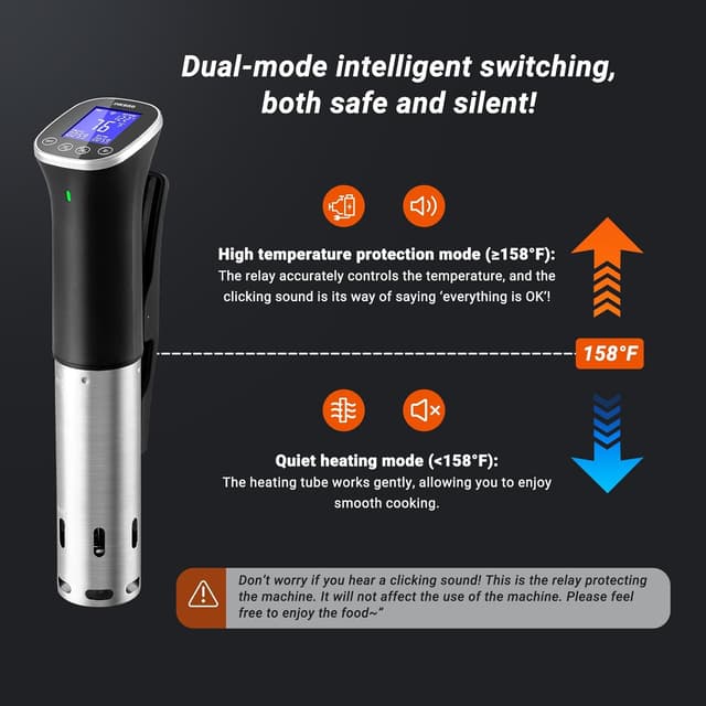 Thumbnail 2 de INKBIRD WiFi Sous Vide Cooker ISV-300W (1000W) with 14 Preset Recipes, Timer & IPX7 Waterproof Circulator