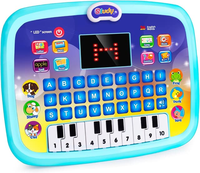 Detalle de Molleyzi Kids Electric Learning Tablet Toy (for ages 1–4) – interactive word, music and learning modes