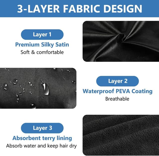 Thumbnail 3 de Bonnet de douche réutilisable triple couche