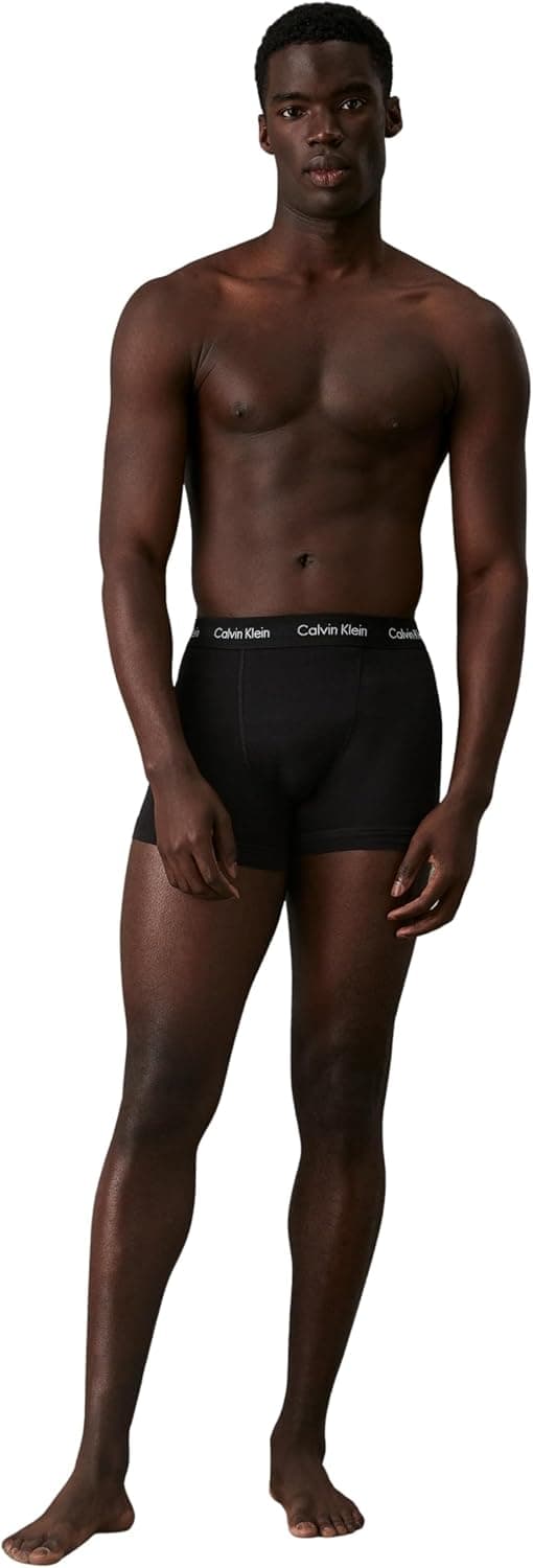 Detalle de Calvin Klein Men’s 5 Pack Trunks with Logo Waistband (Cotton Stretch)