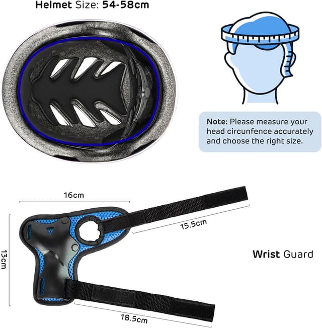 Thumbnail 5 de ValueTalks Kids Helmet and Pads Set Age 5-12