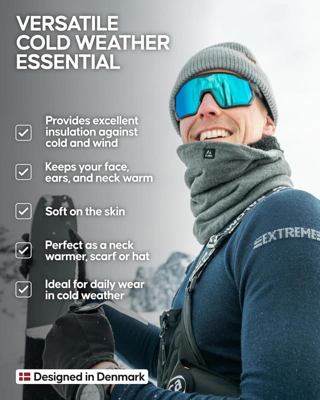 Thumbnail 2 de DANISH ENDURANCE Fleece Snood Merino Wool Neck Warmer