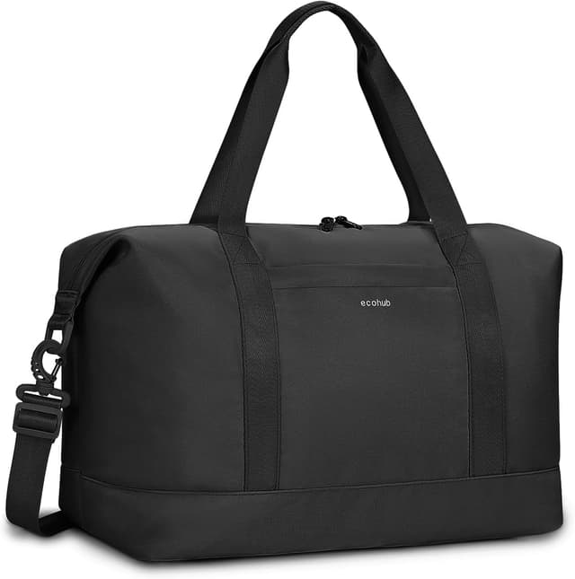 Detalle de ECOHUB Ryanair Cabin Bag 40x30x20 (24L) with Removable Wet Pocket – Foldable underseat carry on, black