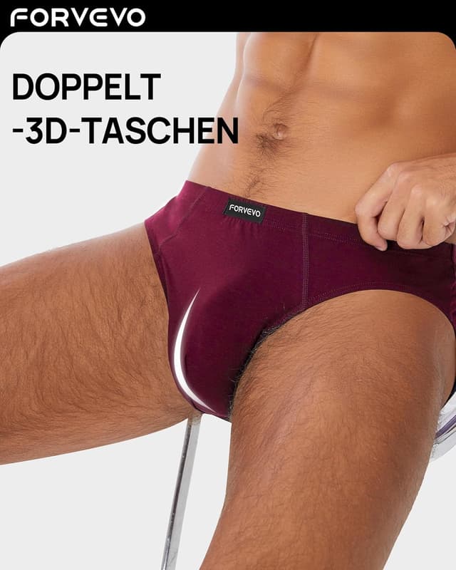 Detalle de FORVEVO 7er Pack Herren-Slips aus Baumwolle – atmungsaktiv, klassische Passform (M-3XL)