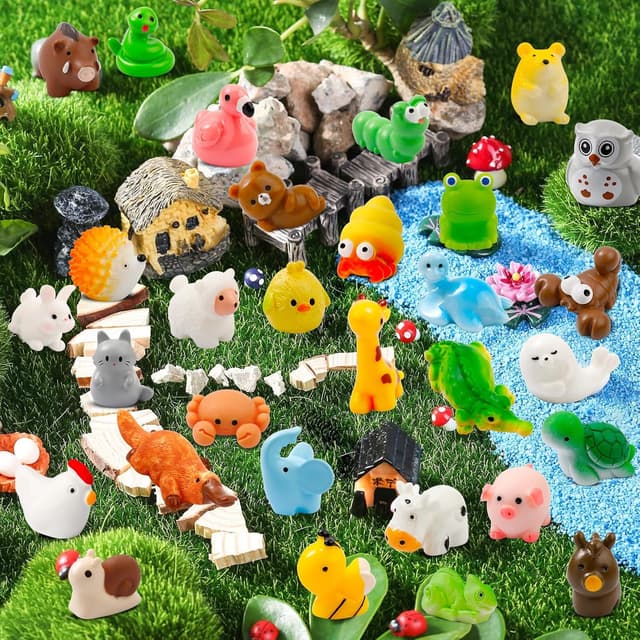 Thumbnail 4 de 42 Pcs Mini Resin Animals