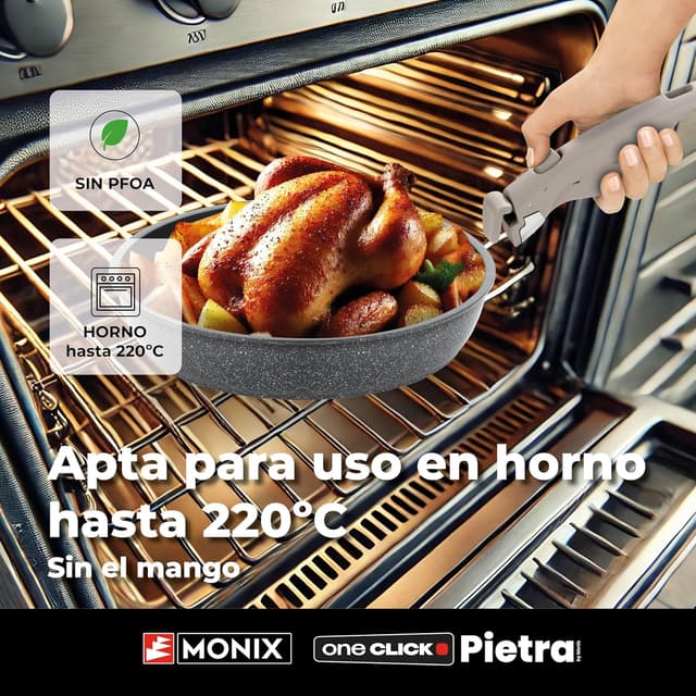 Thumbnail 3 de Monix One Click Pietra — Set 3 sartenes 20/24/26 cm