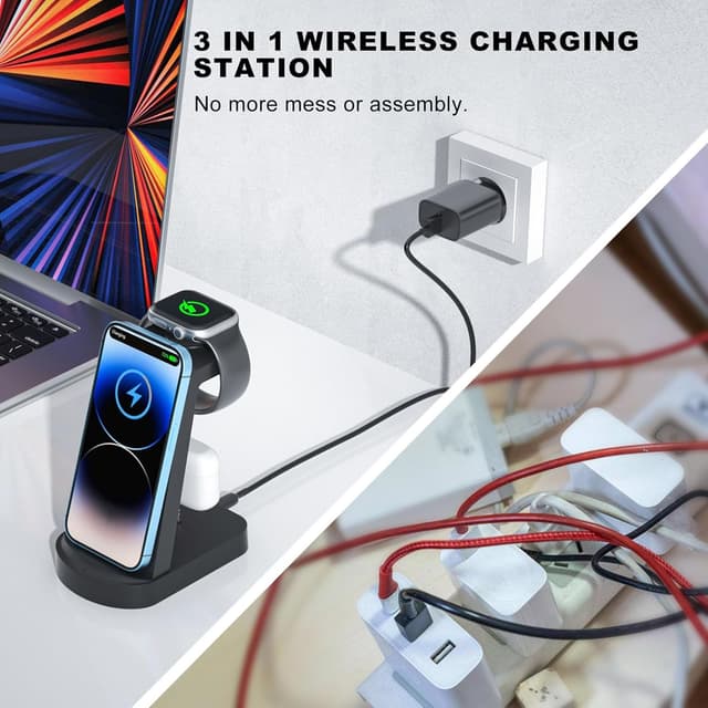 Detalle 2 de INNISTO 3 In 1 Caricabatterie Wireless