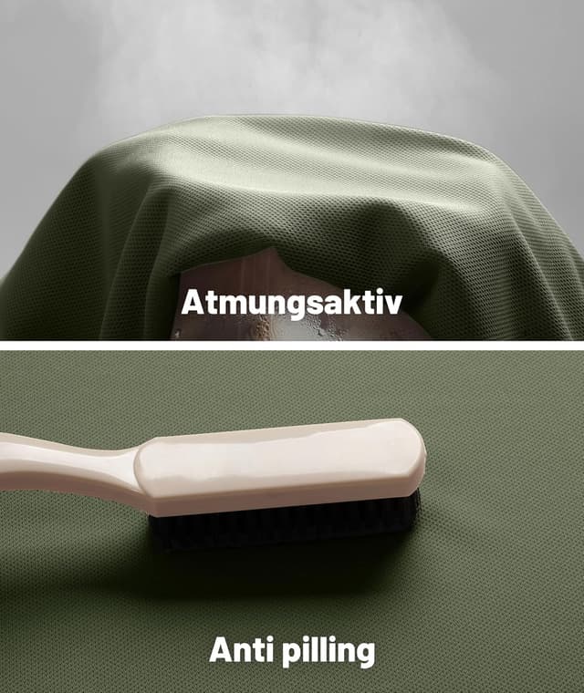 Detalle de SwissWell set 3 polo da uomo traspiranti a manica corta (95% poliestere + 5% spandex)