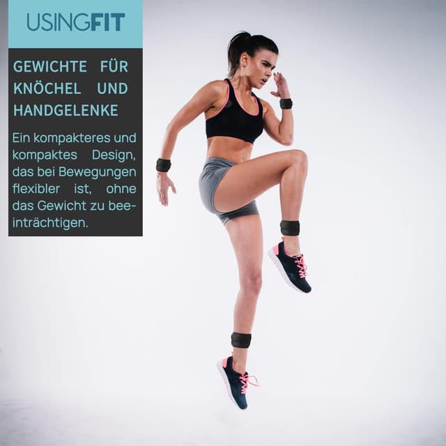 Thumbnail 5 de USINGFIT Gewichtsmanschetten 2 kg Set 🏋