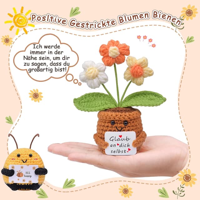 Detalle 2 de Positive Pocket Hug Biene und Sonnenblume 2er