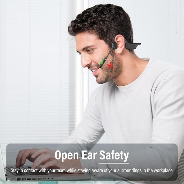 Detalle 1 de MONODEAL Bone Conduction Headphones with Mic, 33 g