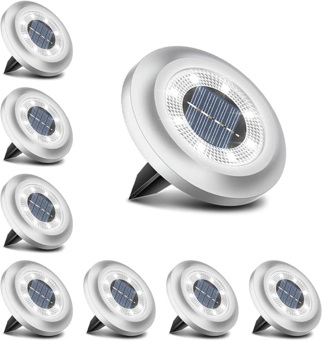 Detalle de Solar ground lights 8 LED, 600mAh