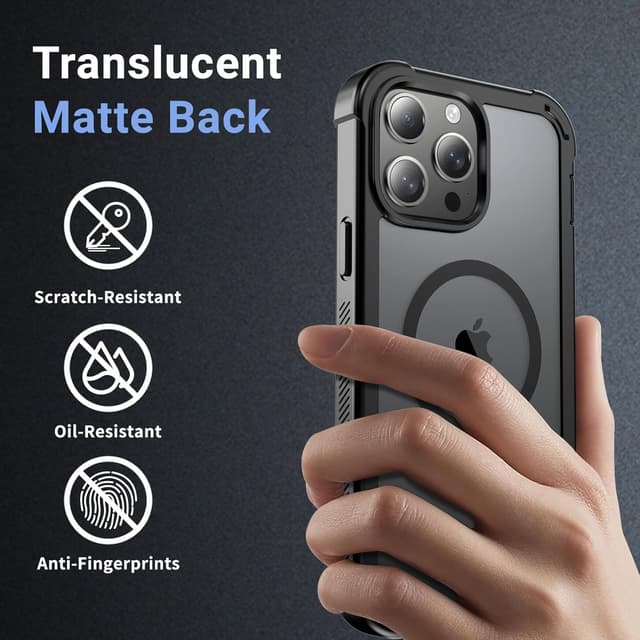Detalle de Jaroco Magnetic Case for iPhone 13 Pro Max (6.7 in) — MagSafe, Shockproof 2-Layer Bumper