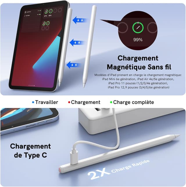 Thumbnail 2 de Stylet iPad compatible Pro, Air, Mini — Rejet de paume