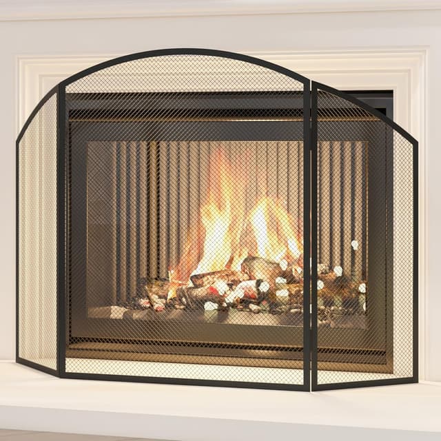 Thumbnail 4 de Kingson Black Fireplace Guard 96.5x61cm