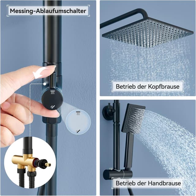 Thumbnail 4 de Auralum Regendusche 250 x 250 mm Komplettset