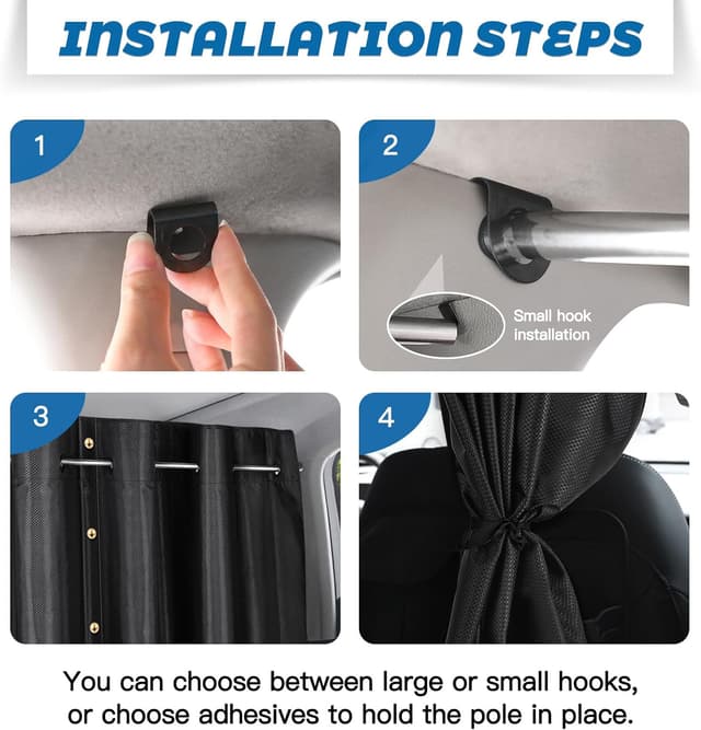 Thumbnail 4 de ZATOOTO Auto Sichtschutz Vorhänge 190 x 128 cm