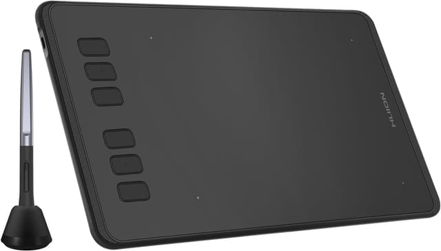 Detalle de HUION Inspiroy H640P Grafiktablett mit batterielosem PW100-Stift – für Mac, Windows und Android