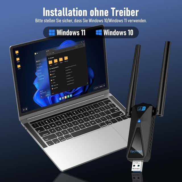 Detalle 2 de ElecMoga WLAN Stick 5400 Mbps