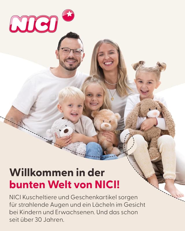 Thumbnail 5 de NICI Kuscheltier Giraffe Winny Winterfur 35cm