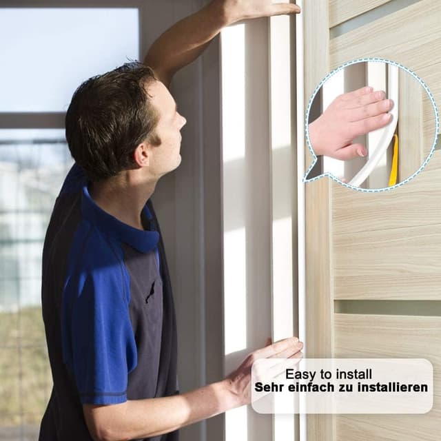 Detalle de UPSEN Dichtungsband für Türen und Fenster (20 m) – selbstklebendes Fensterdichtung Anti-Kollision Dichtungsstreifen mit Schaum