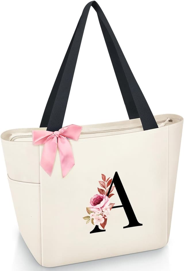 Detalle de Vavabox A-Z Initial Personalized Tote Bag 46x30cm