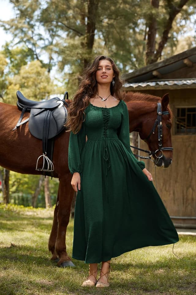 Thumbnail 2 de SCARLET DARKNESS Abito rinascimentale donna 📷