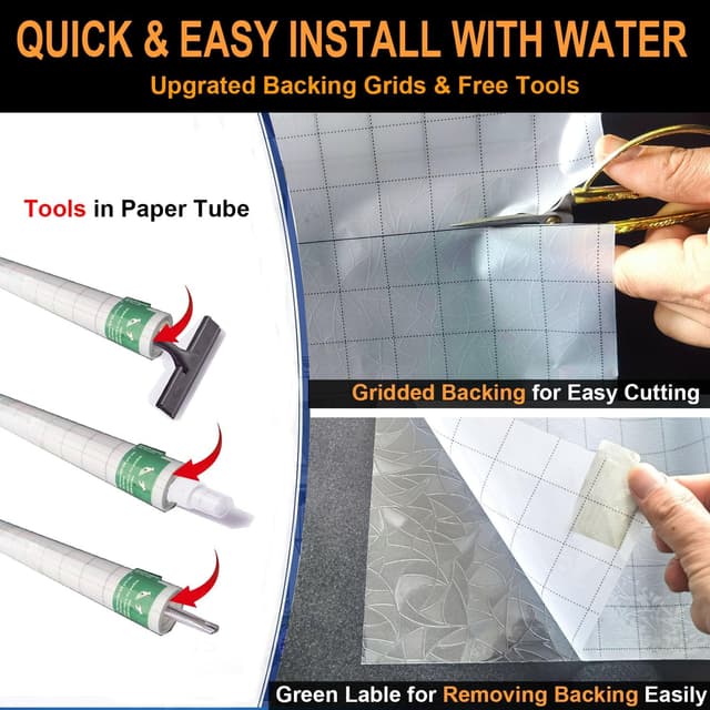 Thumbnail 4 de Dwersty Rainbow Window Privacy Film 17.5×78.74 in 🪟