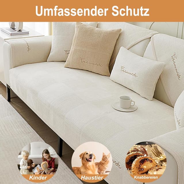 Thumbnail 4 de Couch Überzug Sofa Schutzhülle 1/2/3/4 Sitze