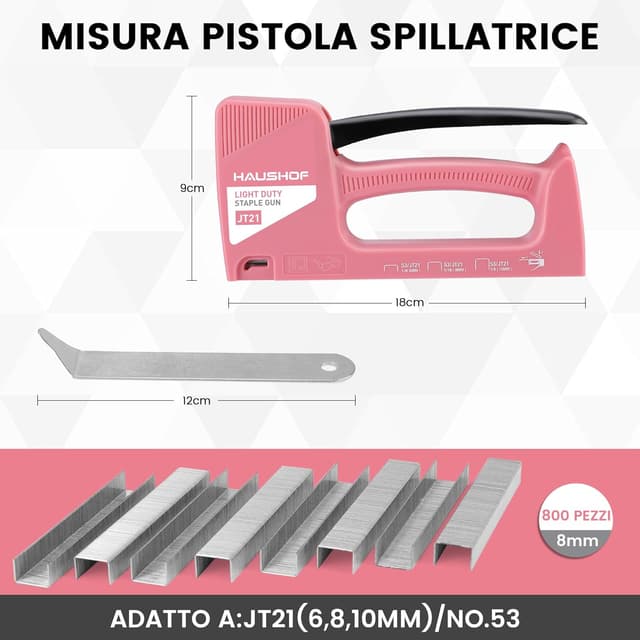 Thumbnail 2 de HAUSHOF Graffatrice Manuale 18 cm 800 graffette